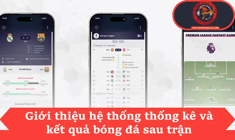 Giới thiệu 3 Giới thiệu hệ thống thống kê và kết quả bóng đá sau trận