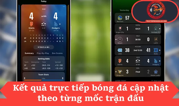 Kết quả trực tiếp bóng đá cập nhật theo từng mốc trận đấu